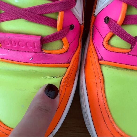 Gucci Wmns Signature High Top 'Fluo Matt' Sneakers - Picture 9 of 15